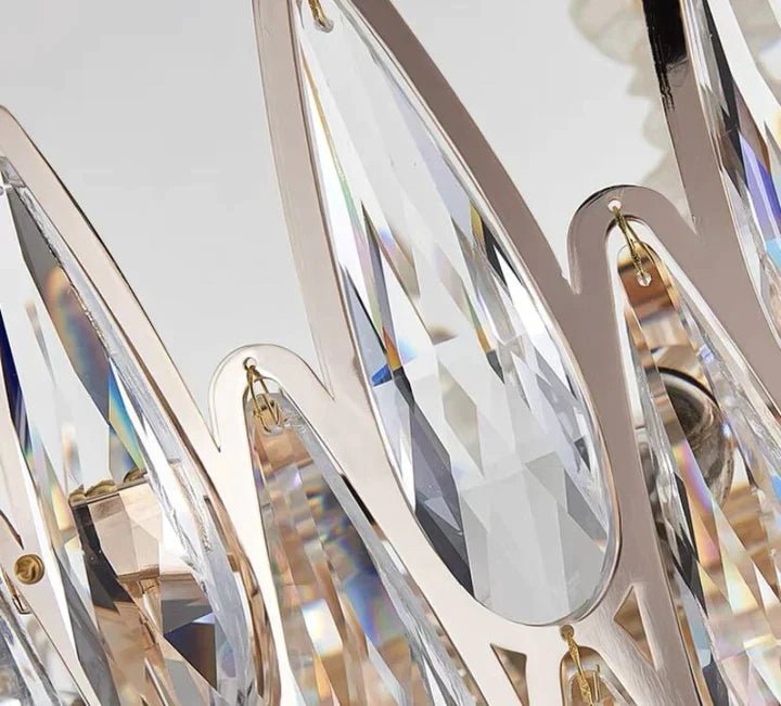 Oversized Multi - layers Luxury Creative Art Crystal Chandelier for Foyer/Staircase/Hallway - fovolighting