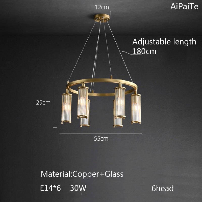 Palermo 6 - Light Modern Chandelier - fovolighting