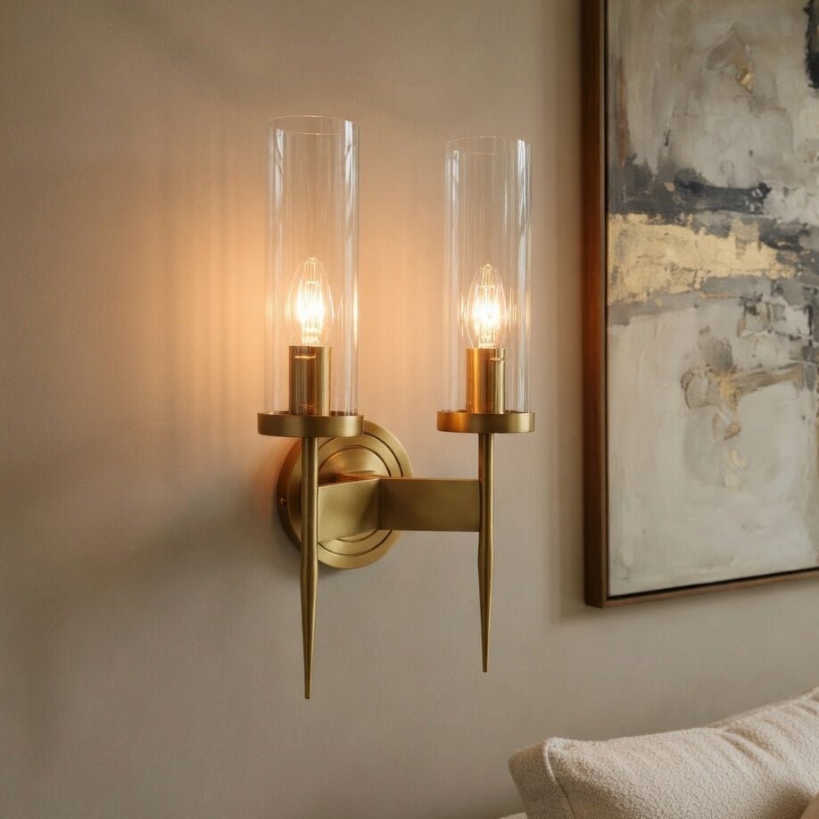 Palermo Copper & Glass Wall Sconce - fovolighting