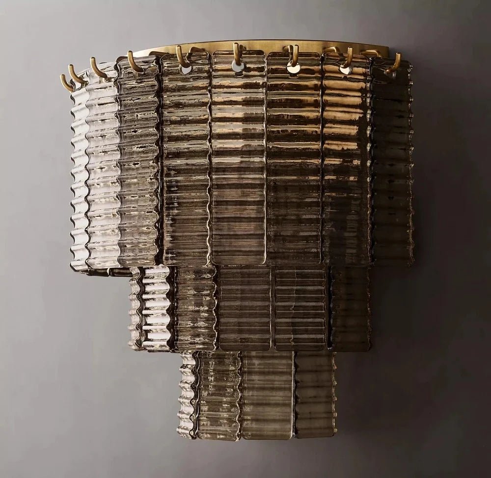 Palermo Smoked Glass Wall Sconce - fovolighting