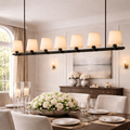 Pauillace Fabric Shade Linear Chandelier - fovolighting