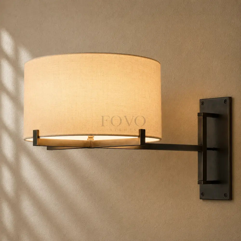 Pauillacia Drum Shade Swing-Arm Sconce