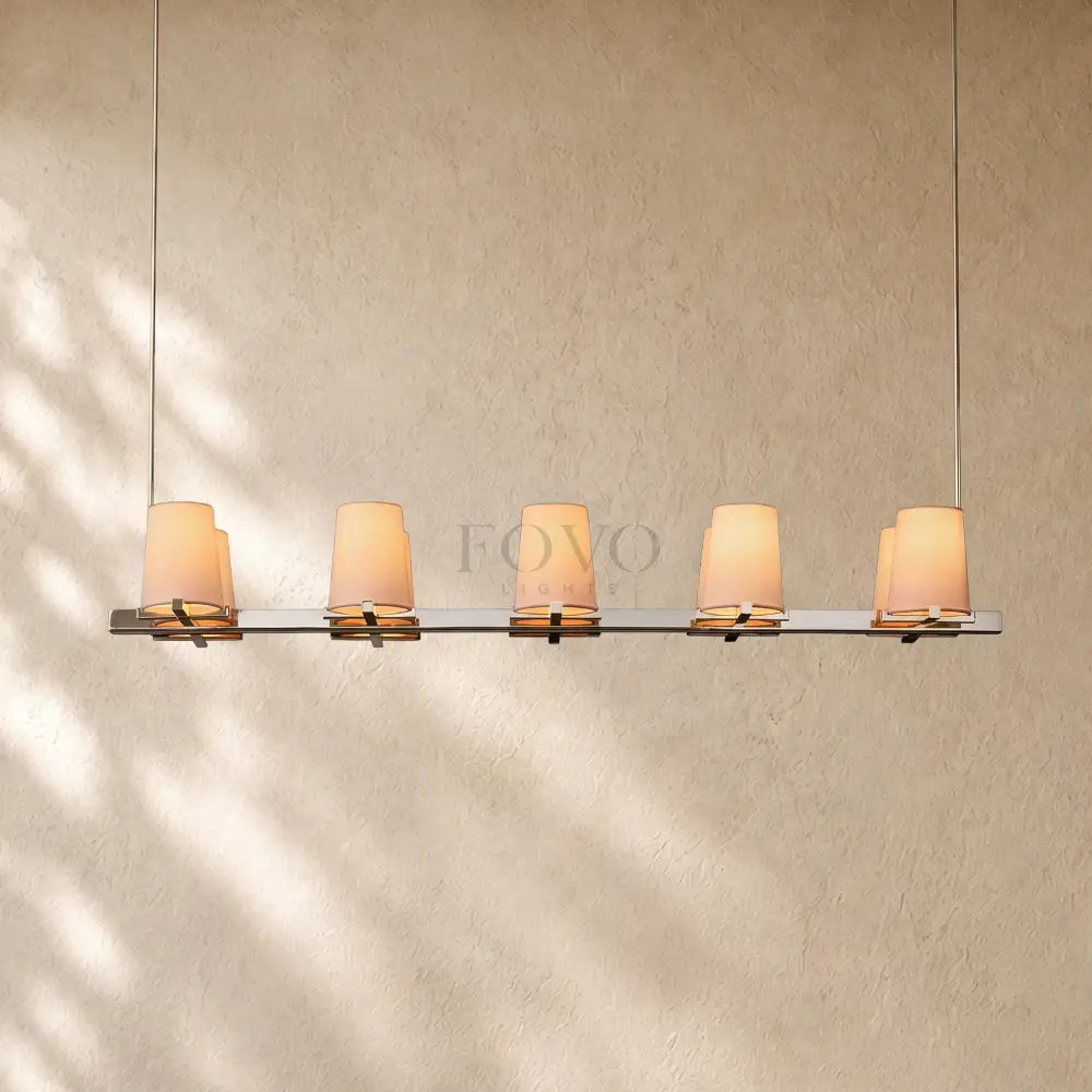 Pauillacia Fabric Shade Linear Chandelier