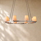 Pauillacia Fabric Shade Round Chandelier