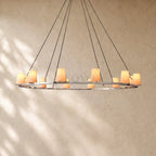 Pauillacia Fabric Shade Round Chandelier