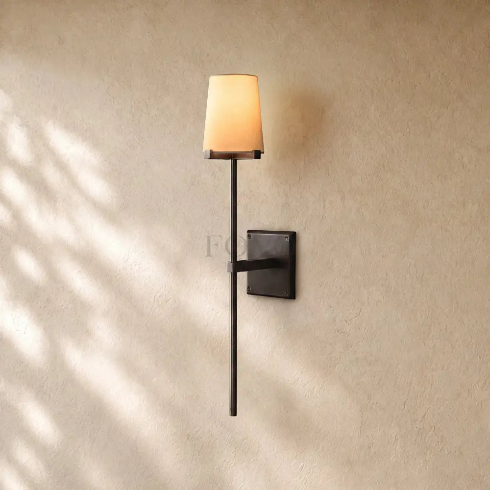 Pauillacia Fabric Shade Torch Sconce