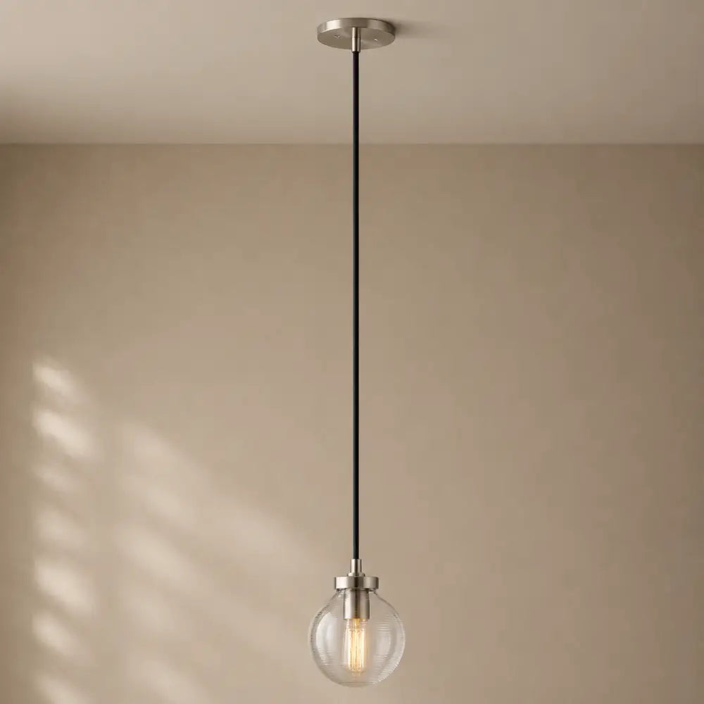 Pearly Pendant - Satin Nickel