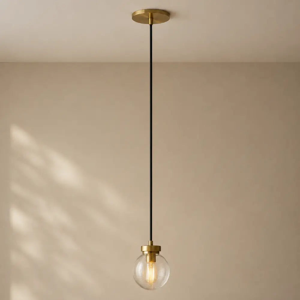 Pearly Pendant - Vintage Brass
