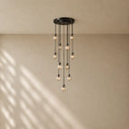 Pearly Round Chandelier - 22’’ / Bronze