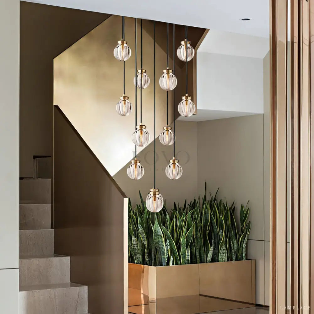 Pearly Round Chandelier