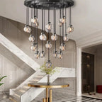 Pearly Round Chandelier