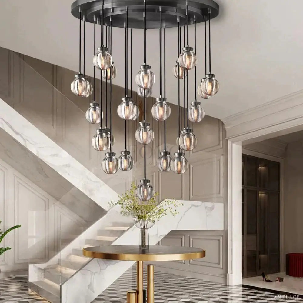 Pearly Round Chandelier