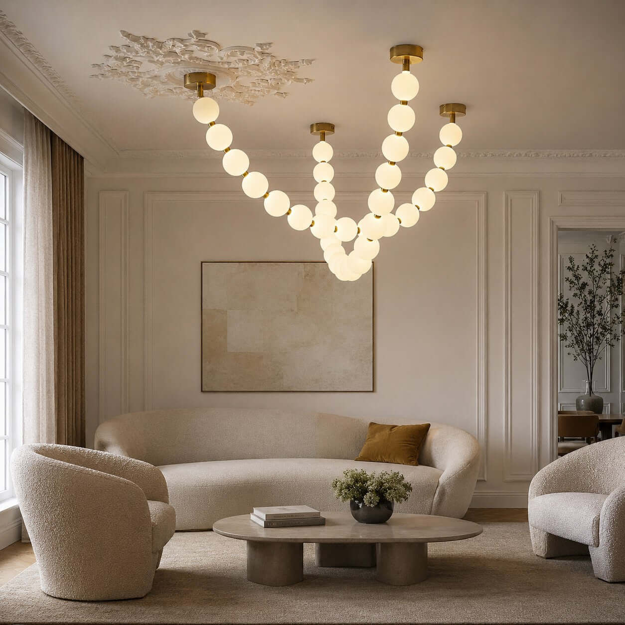 Perlina Necklace Combination Chandelier - fovolighting