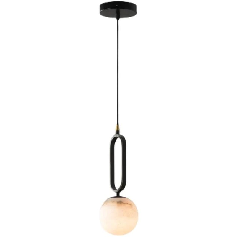 Phoenix Alabaster Sphere Pendant Light, Modern Pendant Lighting - fovolighting
