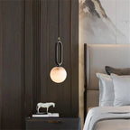 Phoenix Alabaster Sphere Pendant Light, Modern Pendant Lighting - fovolighting