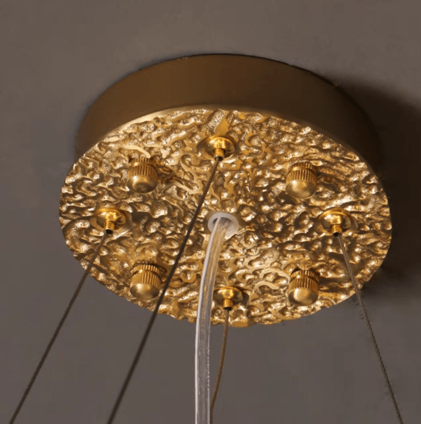 Post - Modern Art Brass and Ceramics Flower Pendant Branch Chandelier for Living/Dining Room - fovolighting