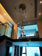 Post - modern Extra - long Pendant Light Fixtures for Staircase/High - ceiling Space/Foyer - fovolighting