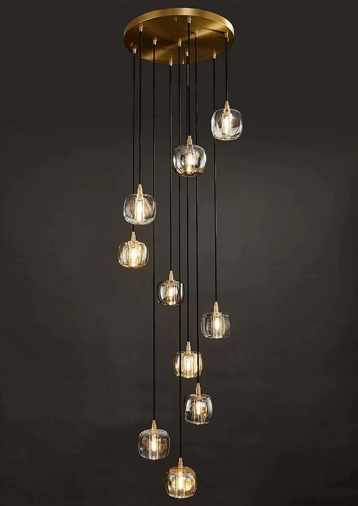 Post - modern Extra - long Pendant Light Fixtures for Staircase/High - ceiling Space/Foyer - fovolighting