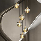 Post - modern Extra - long Pendant Light Fixtures for Staircase/High - ceiling Space/Foyer - fovolighting