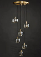 Post - modern Extra - long Pendant Light Fixtures for Staircase/High - ceiling Space/Foyer - fovolighting