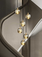 Post - modern Extra - long Pendant Light Fixtures for Staircase/High - ceiling Space/Foyer - fovolighting