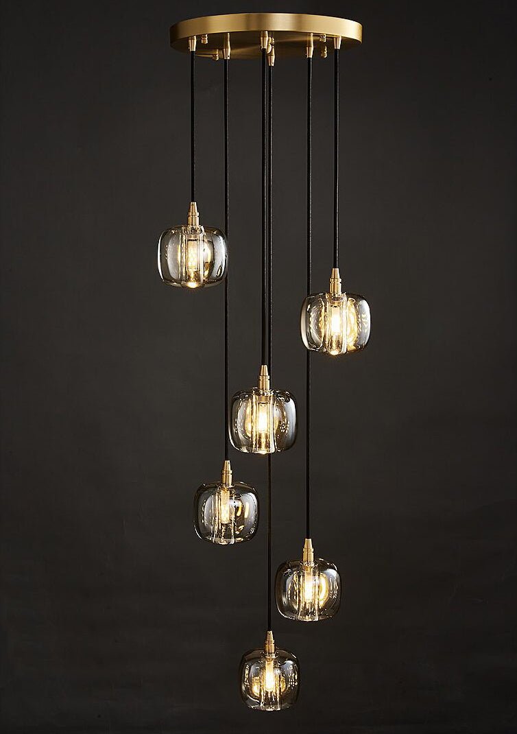 Post - modern Extra - long Pendant Light Fixtures for Staircase/High - ceiling Space/Foyer - fovolighting