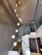 Post - modern Extra - long Pendant Light Fixtures for Staircase/High - ceiling Space/Foyer - fovolighting