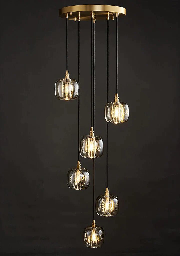 Post - modern Extra - long Pendant Light Fixtures for Staircase/High - ceiling Space/Foyer - fovolighting