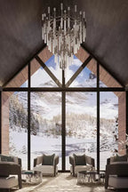 Post - modern Simple Light Luxury 3 - Tier Round Glass Tubes Chandelier - fovolighting