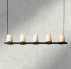 Puailace Fabric Shade Linear Chandelier - fovolighting