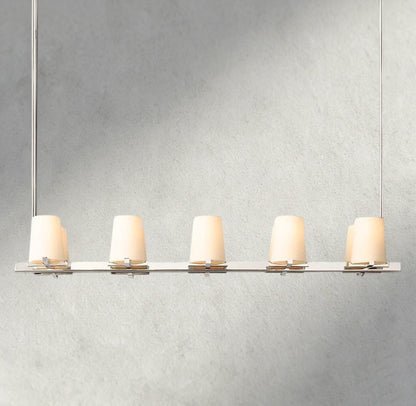 Puailace Fabric Shade Linear Chandelier - fovolighting