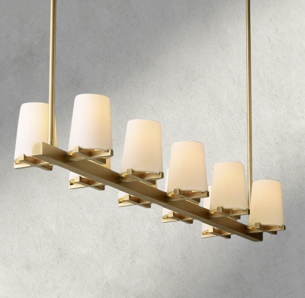 Puailace Fabric Shade Linear Chandelier - fovolighting