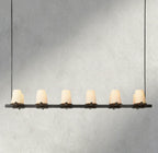 Puailace Fabric Shade Linear Chandelier - fovolighting
