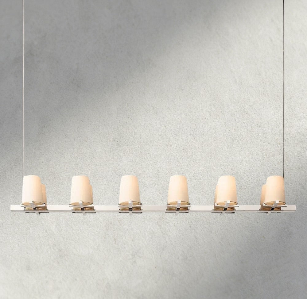 Puailace Fabric Shade Linear Chandelier - fovolighting
