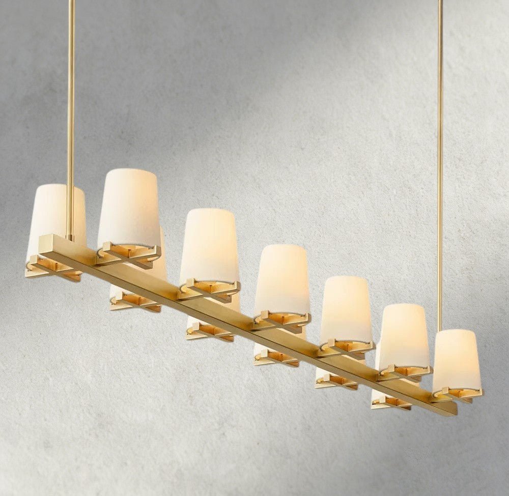 Puailace Fabric Shade Linear Chandelier - fovolighting