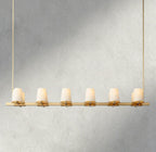 Puailace Fabric Shade Linear Chandelier - fovolighting