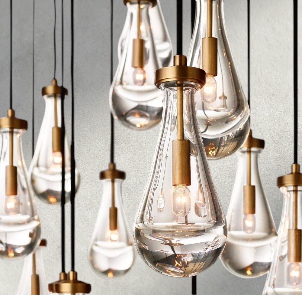 Raindrop Rectangular Chandelier 54", 72" - fovolighting