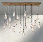 Raindrop Rectangular Chandelier 54", 72" - fovolighting