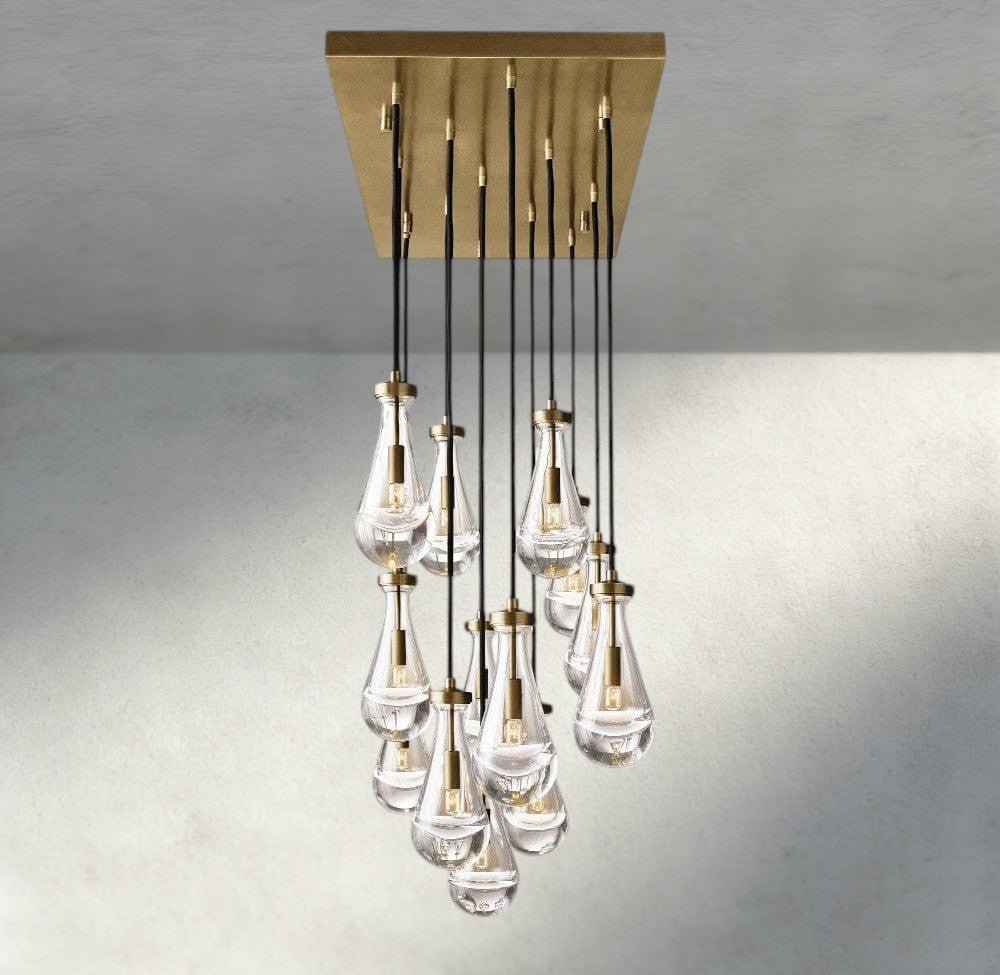 Raindrop Rectangular Chandelier 54", 72" - fovolighting