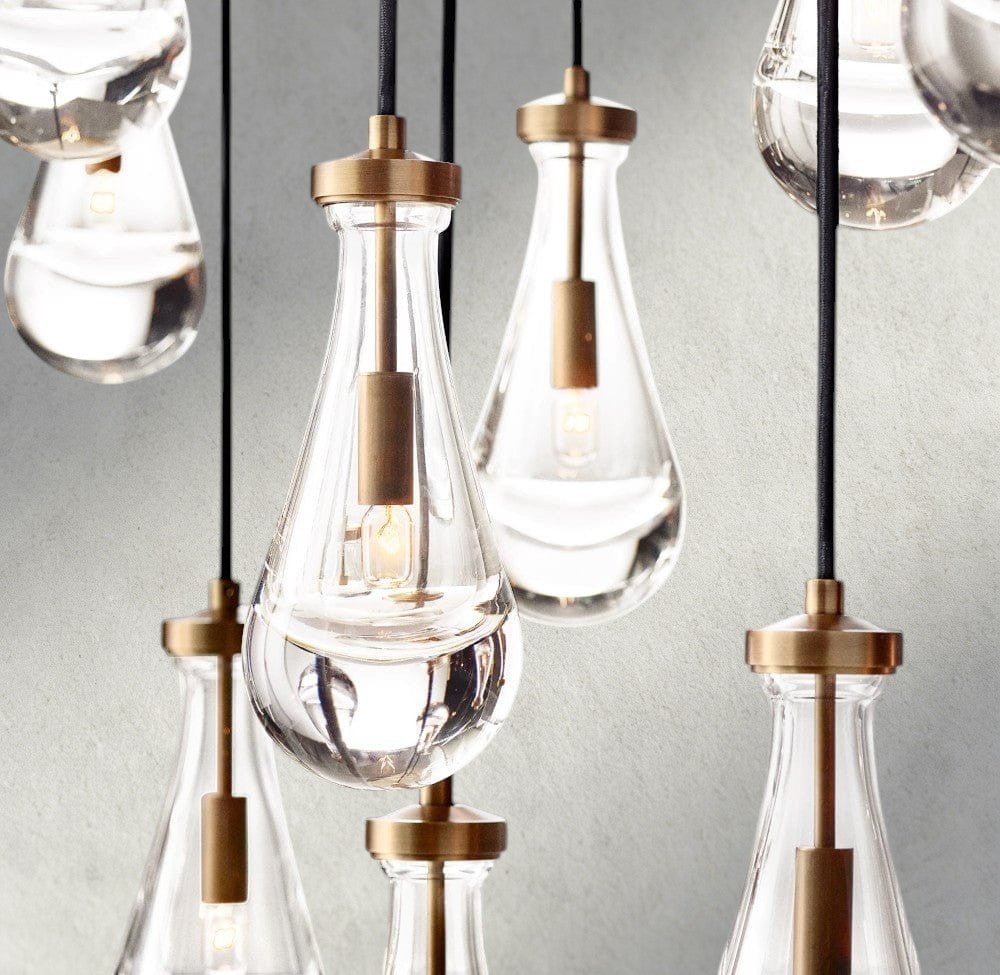 Raindrop Rectangular Chandelier 54", 72" - fovolighting