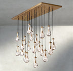 Raindrop Rectangular Chandelier 54", 72" - fovolighting