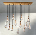 Raindrop Rectangular Chandelier 54", 72" - fovolighting