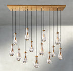 Raindrop Rectangular Chandelier 54", 72" - fovolighting