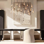 Raindrop Rectangular Chandelier 54", 72" - fovolighting