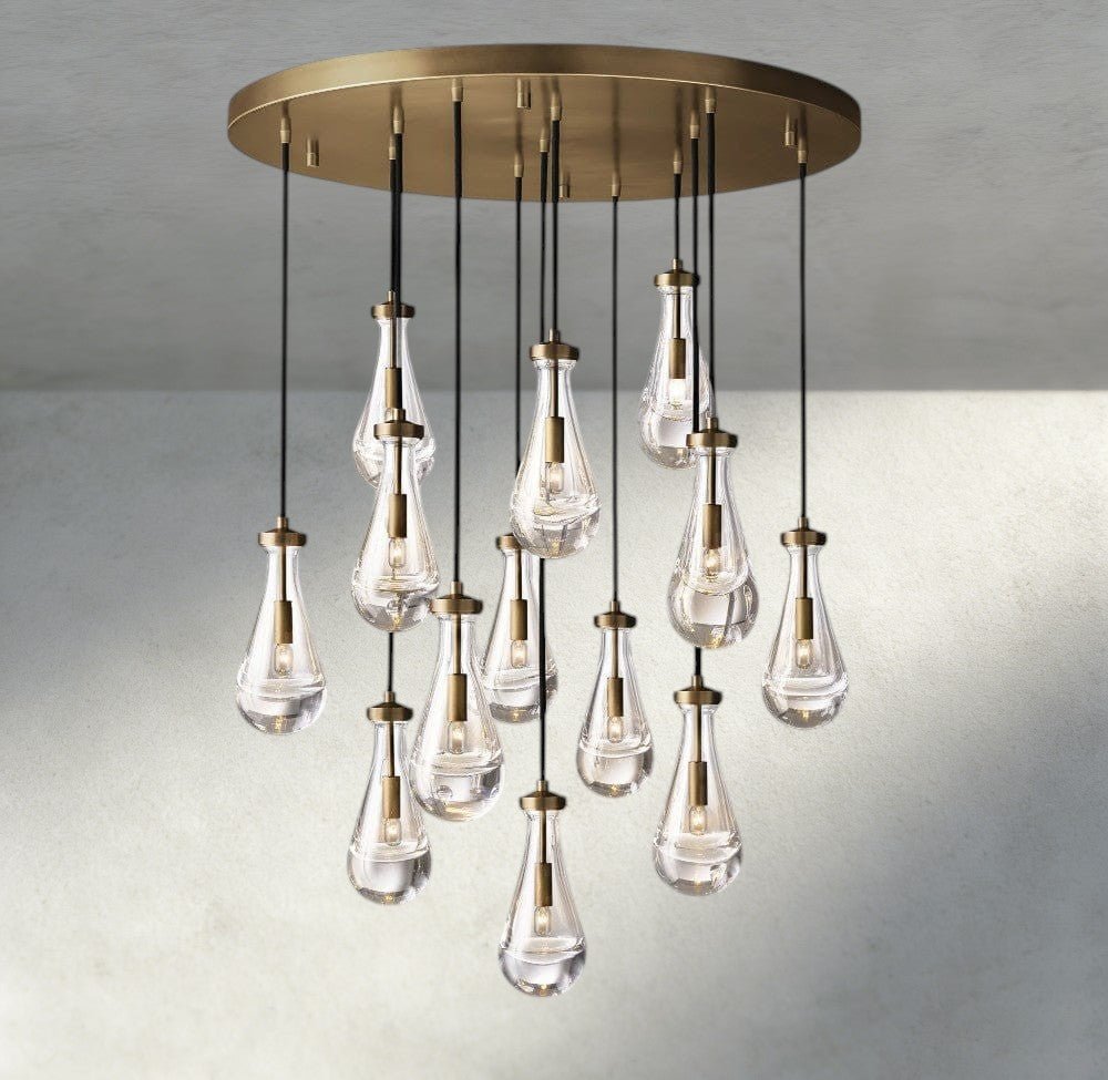 Raindrop Round Chandelier 18", 36", 47", 60" - fovolighting
