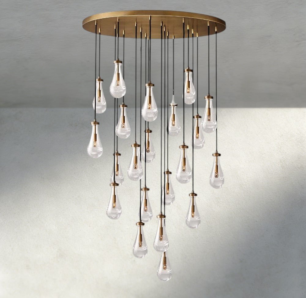 Raindrop Round Chandelier 18", 36", 47", 60" - fovolighting