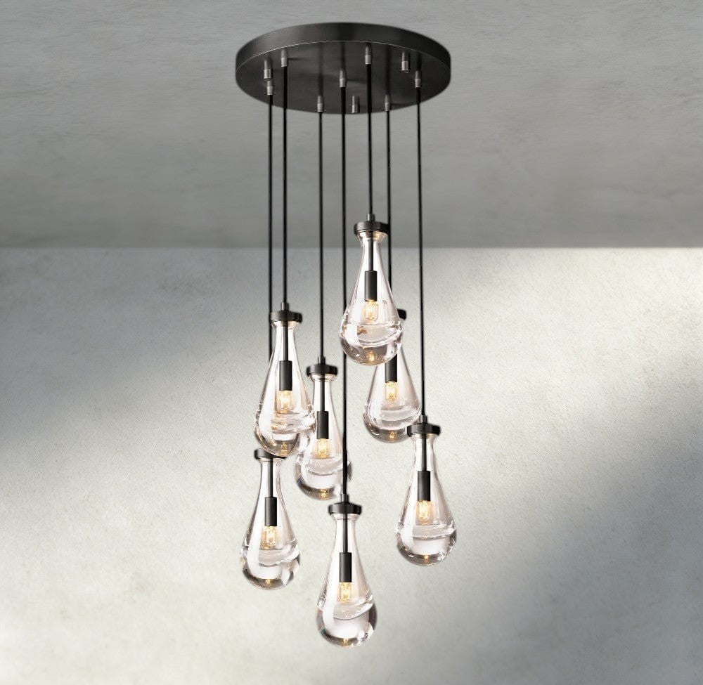 Raindrop Round Chandelier 18", 36", 47", 60" - fovolighting