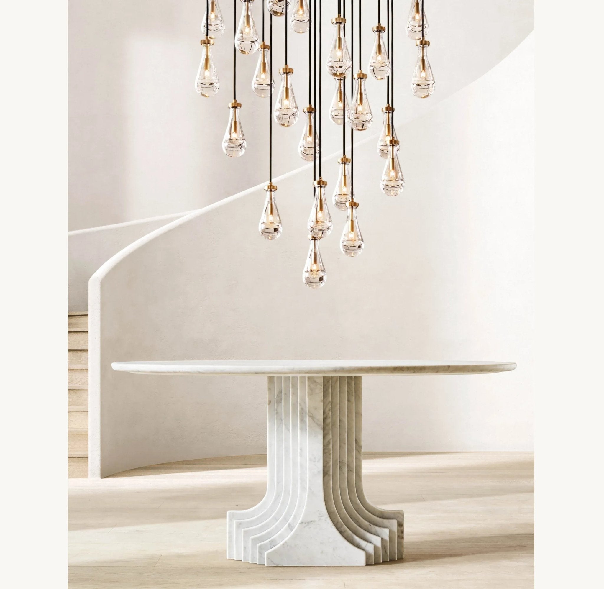 Raindrop Round Chandelier 18", 36", 47", 60" - fovolighting