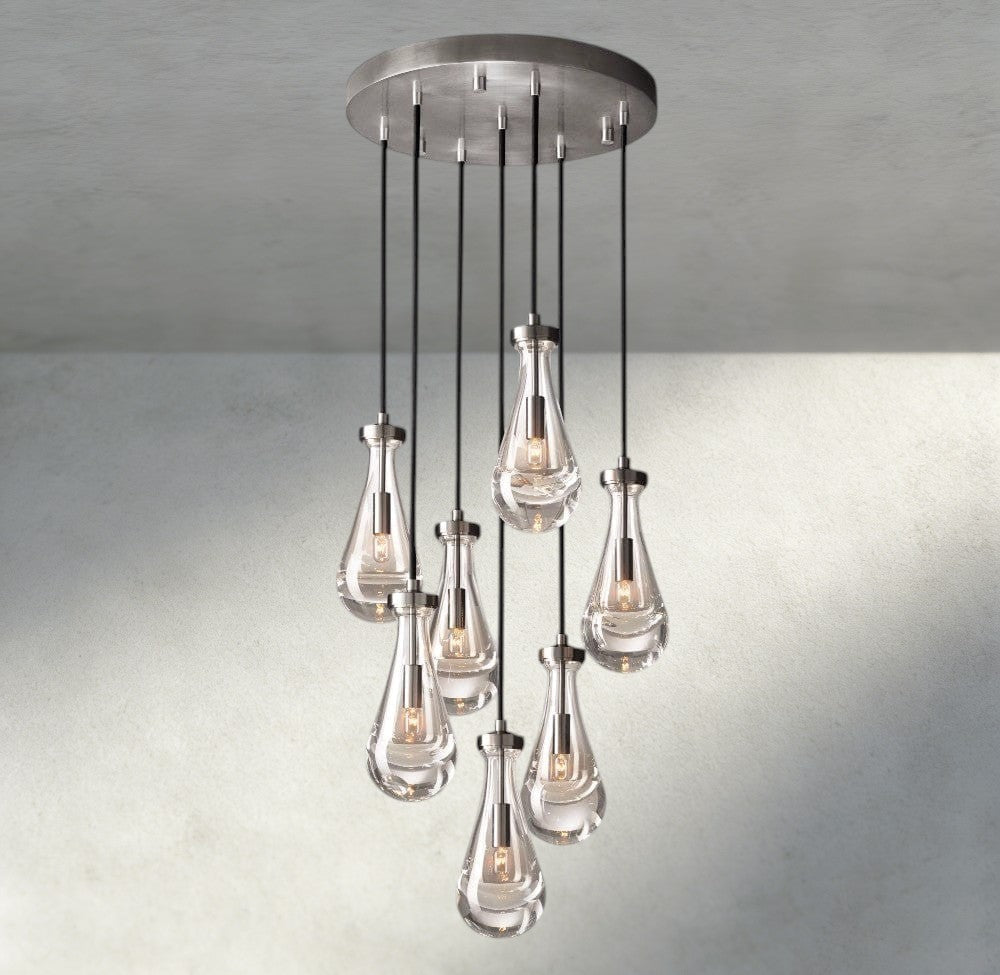 Raindrop Round Chandelier 18", 36", 47", 60" - fovolighting
