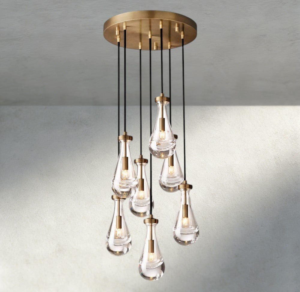 Raindrop Round Chandelier 18", 36", 47", 60" - fovolighting